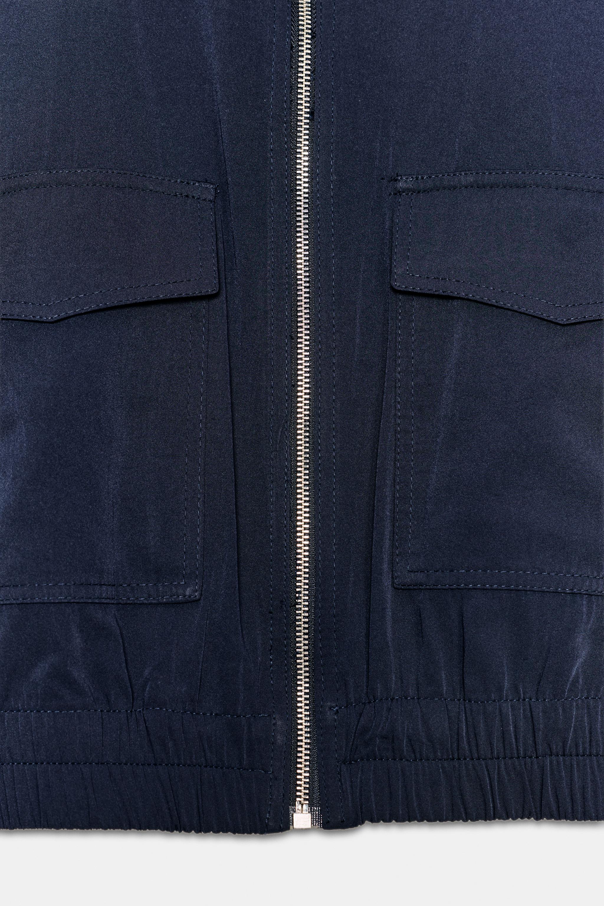 BLOUSON COL MONTANT À POCHES RABAT